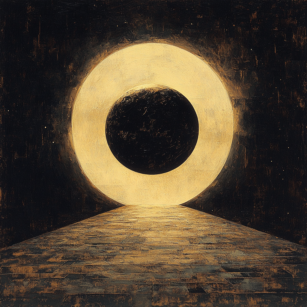 Caravaggio Inspired Planetary Eclipse Veil Numbered painting kits