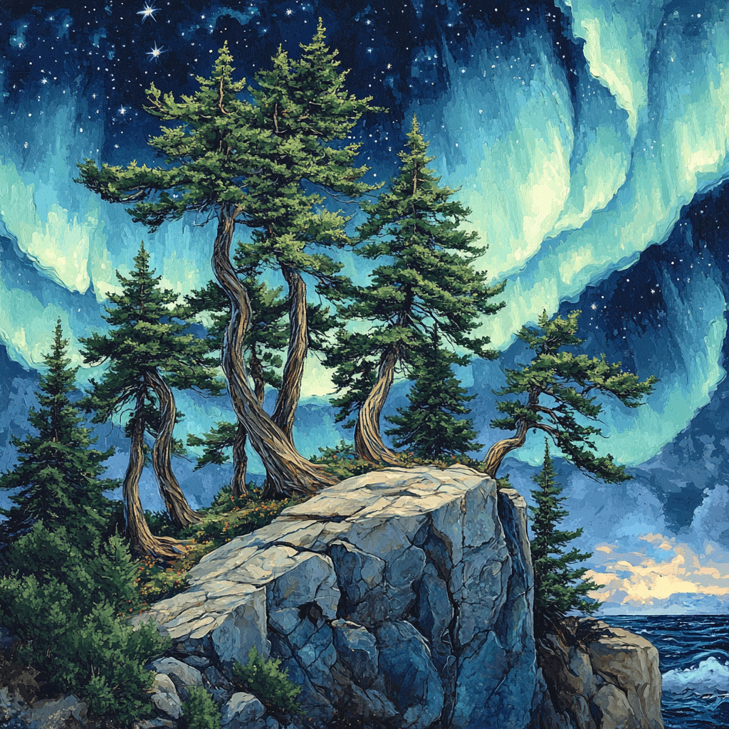 Michelangelo Inspired Aurora Pine Bastion Number painting