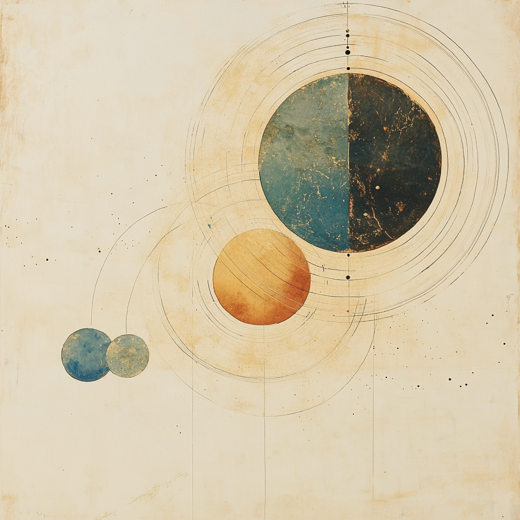 Leonardo Da Vinci Inspired Celestial Orbit Map Paint by numbers art