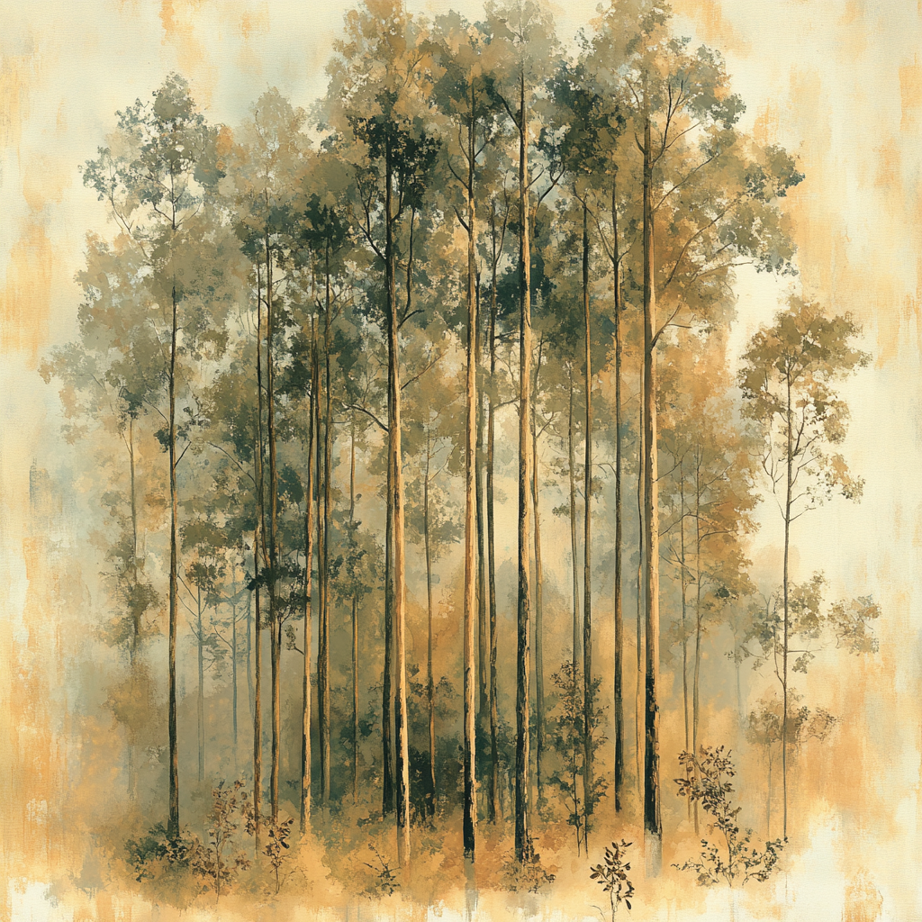 Leonardo Da Vinci Inspired Forest Veil paint by number