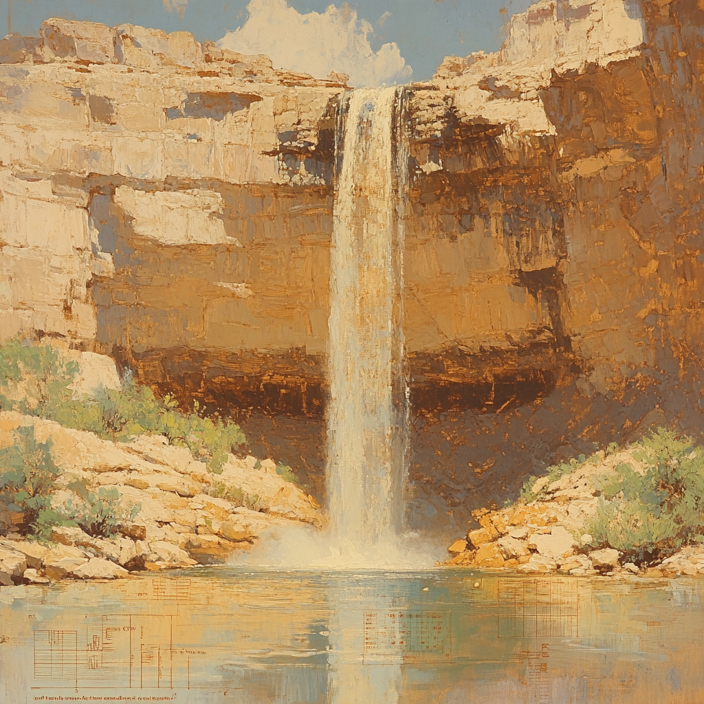 Leonardo Da Vinci Inspired Silent Waterfall Paint by numbers kits