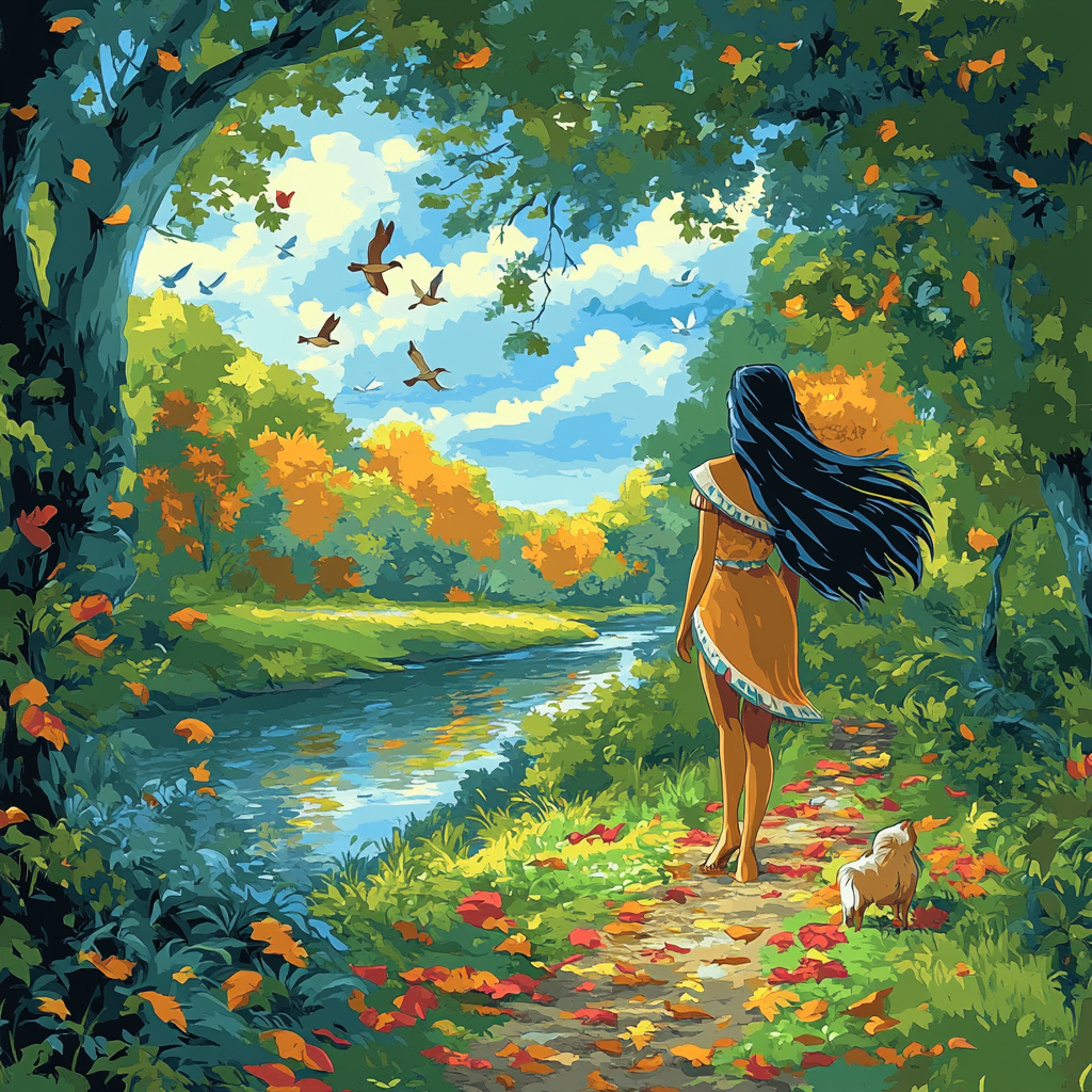 Pocahontas Forest Path Disney Inspired Painting by numbers kit
