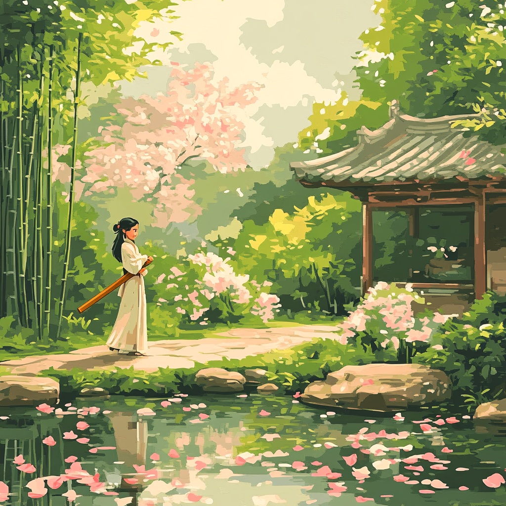 Mulan Training Garden Disney Inspired Number painting