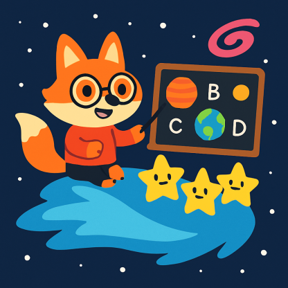 Comet Classroom With The Curious Fox painting number kit