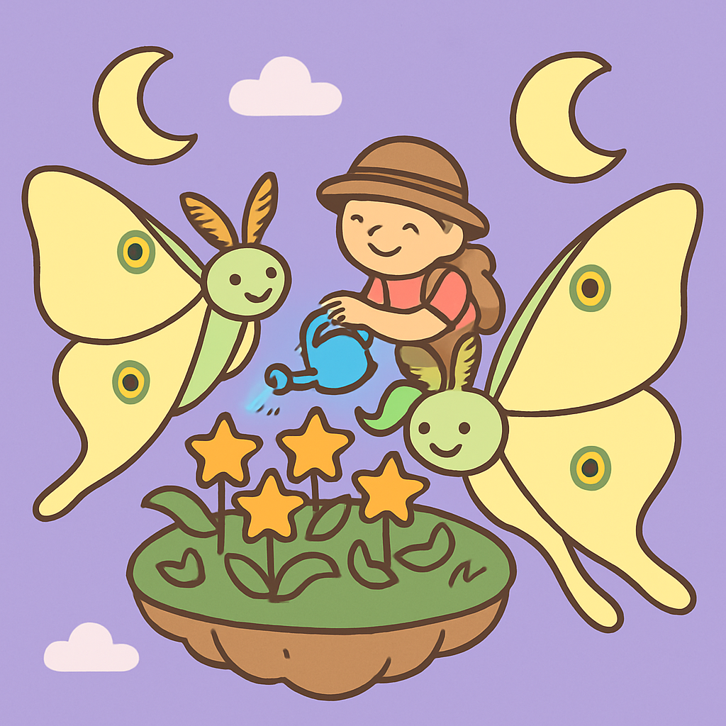 The Floating Garden Of Moon Moths paint by numbers