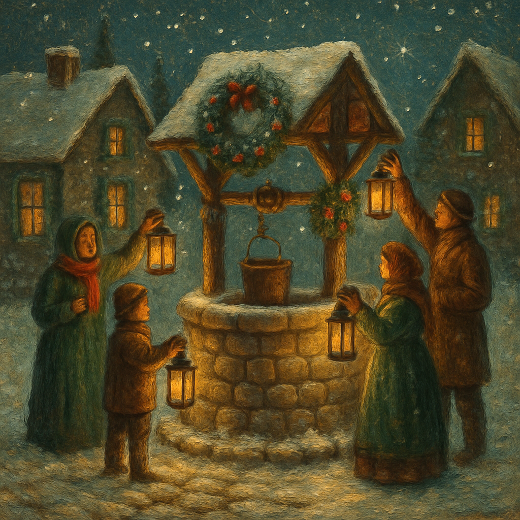 Midnight Lanterns At The Old Well DIY paint by numbers