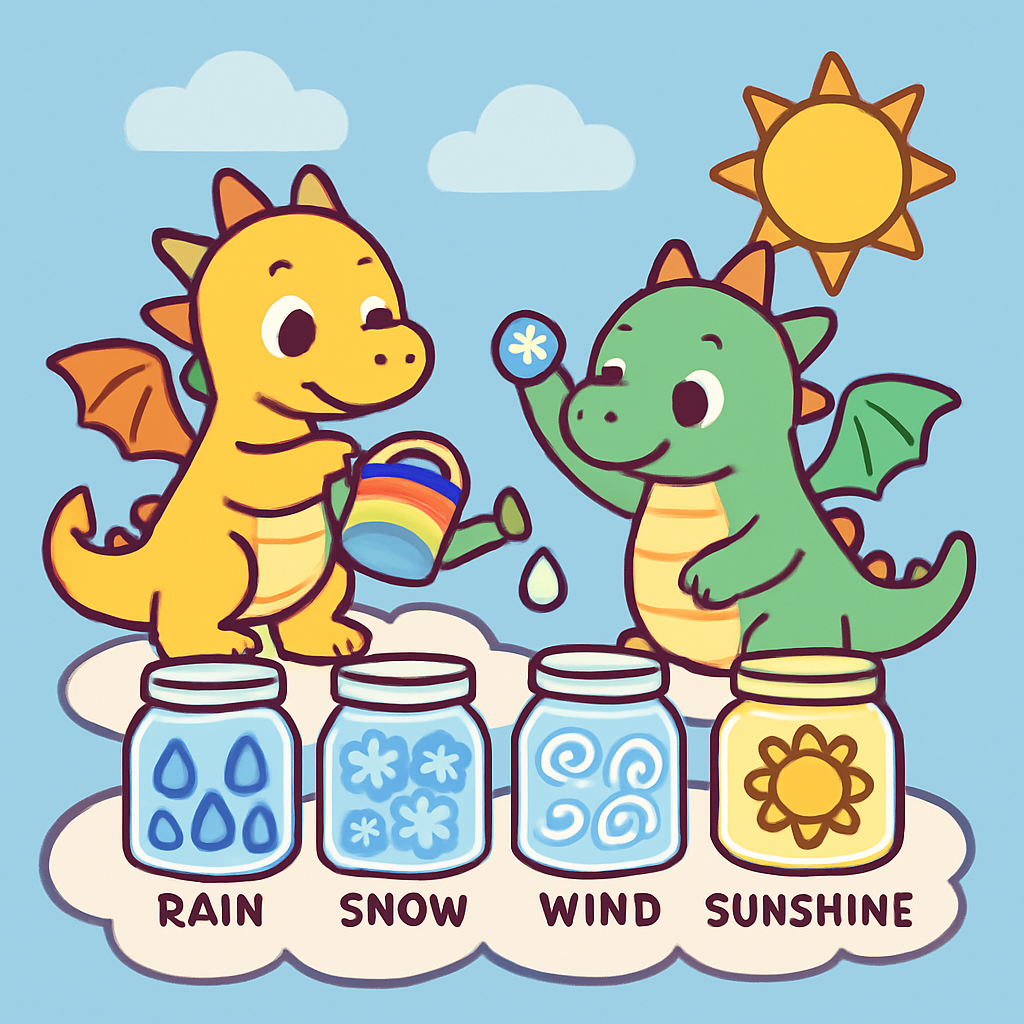 Sky Garden Dragons Sorting Weather Seeds Paint by numbers kits