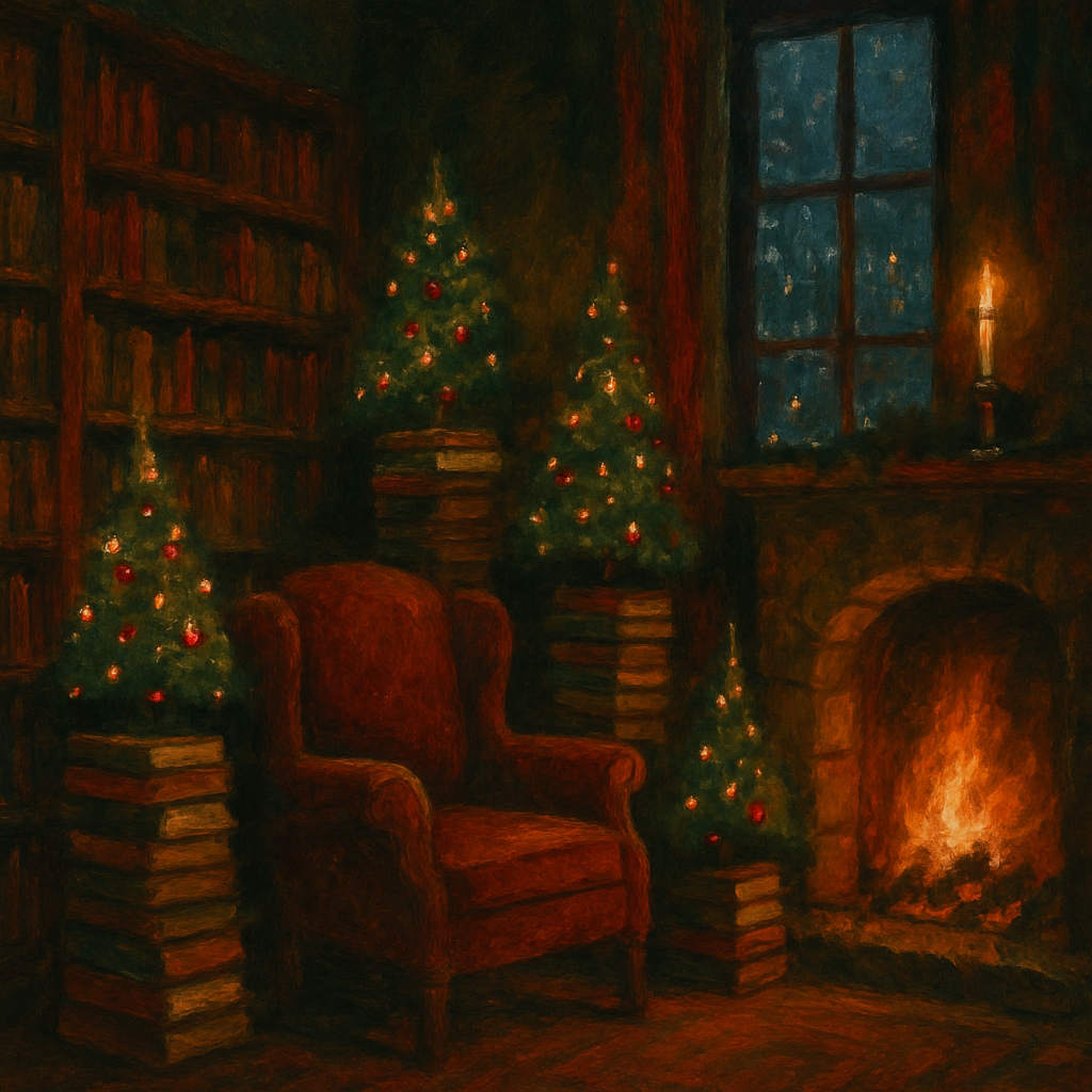Secret Santa Library Nook Numbered painting kits
