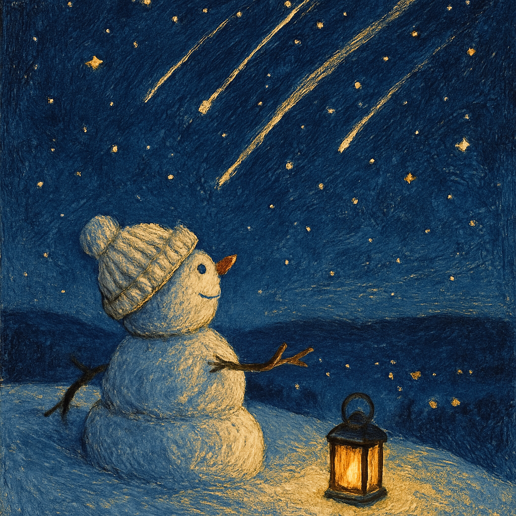 Stargazer Snowman On The Hill Numbered painting kits