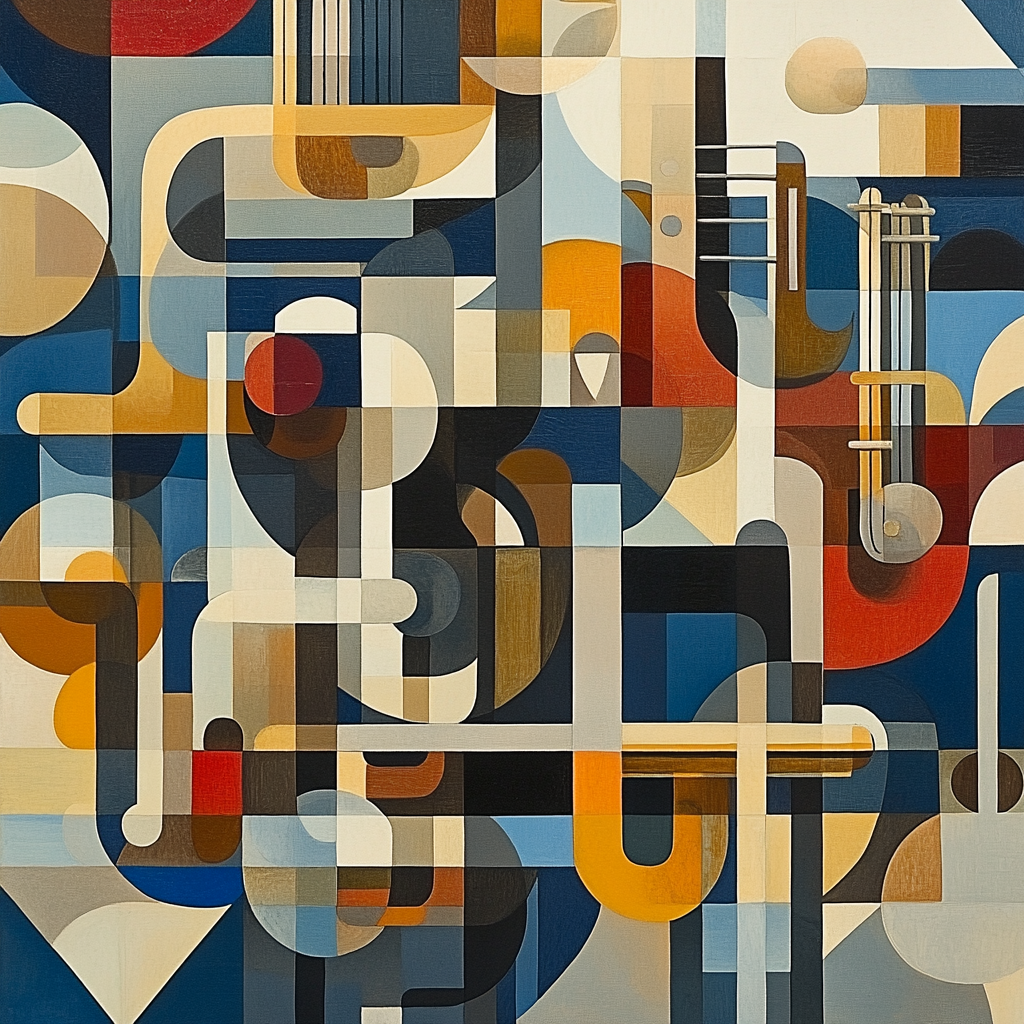 Picasso Inspired Mechanical Orchestra paint by number