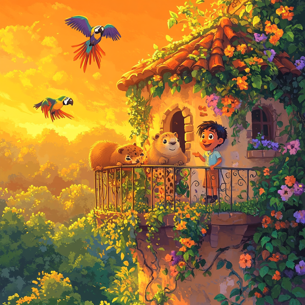 Antonio Animal Balcony Jungle Talk Disney Inspired paint by color