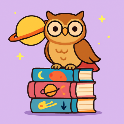 The Owl Librarian Of Planet Rings paint by number