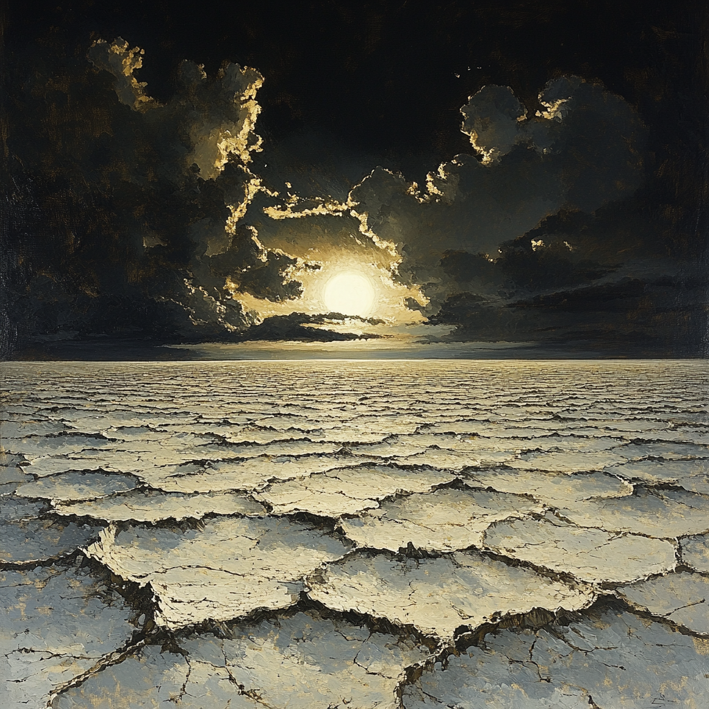 Francisco Goya Inspired Eclipse Over Salt Flats Paint by numbers kits