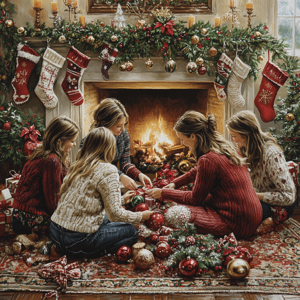 Ornaments By The Hearth DIY paint by numbers