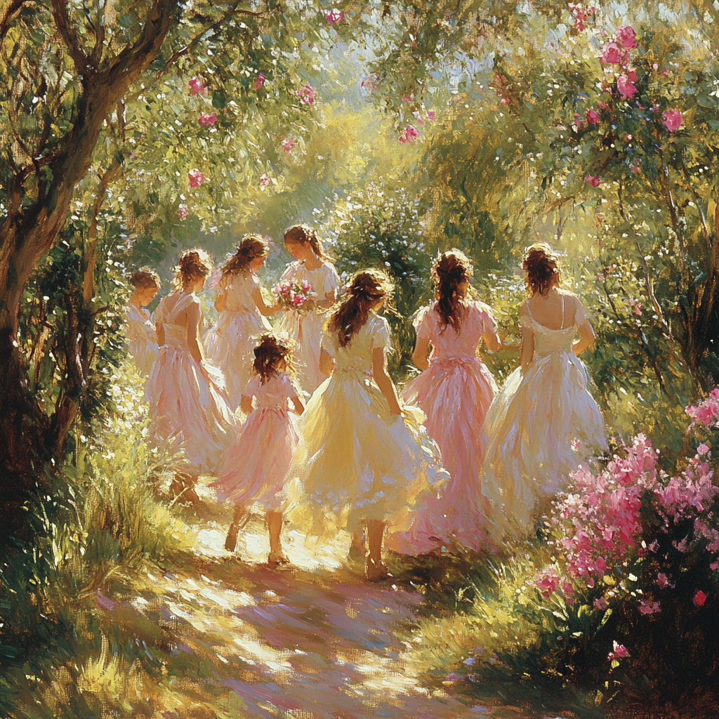 Renoir Inspired Garden Party Paint by numbers art