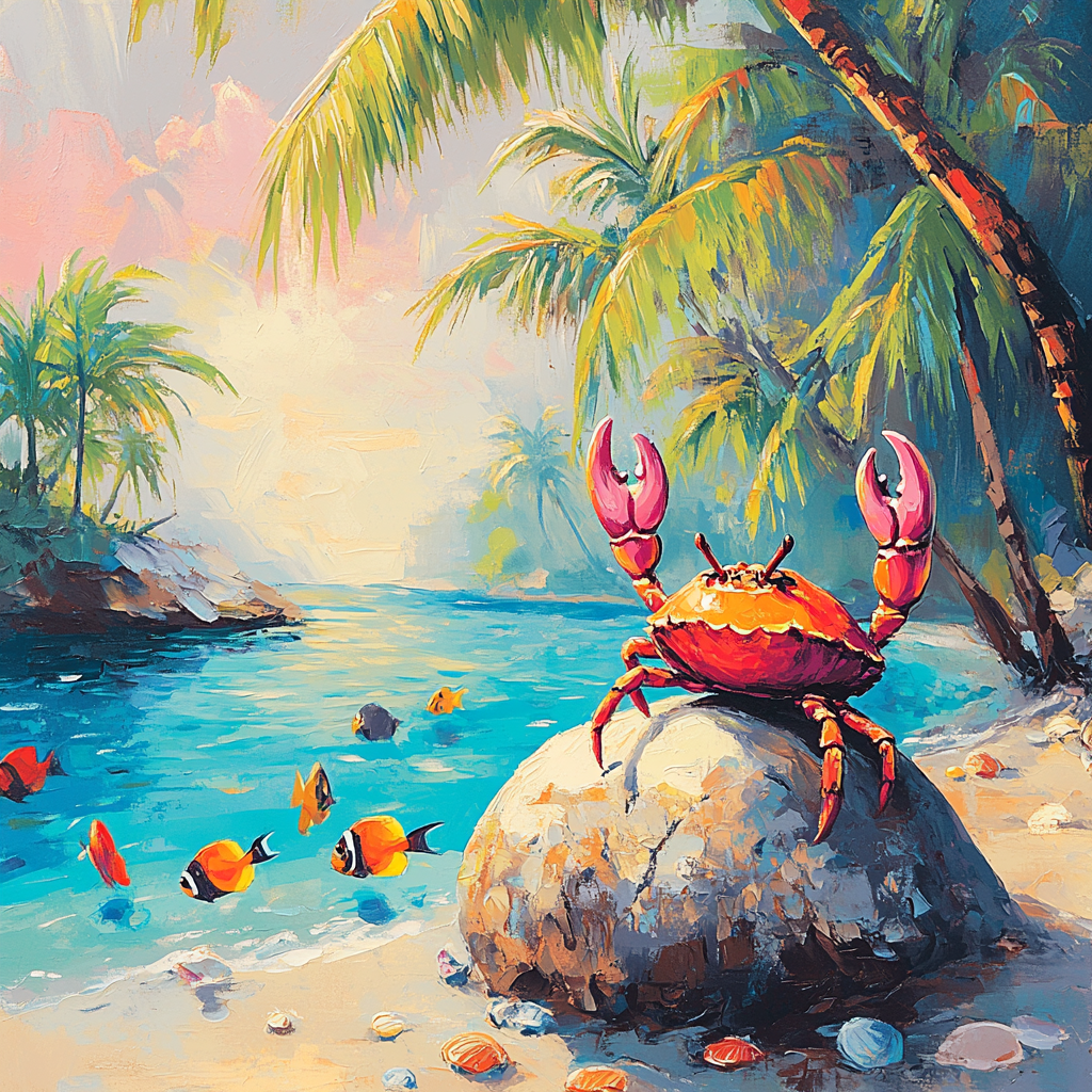 Sebastian Tropical Lagoon Concert Disney Inspired Numbered painting kits
