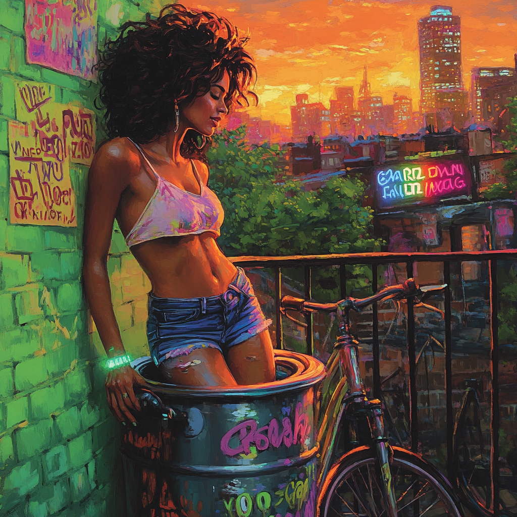 Miriam Turning Red Alleyway Beatbox Jam Disney Inspired paint by color