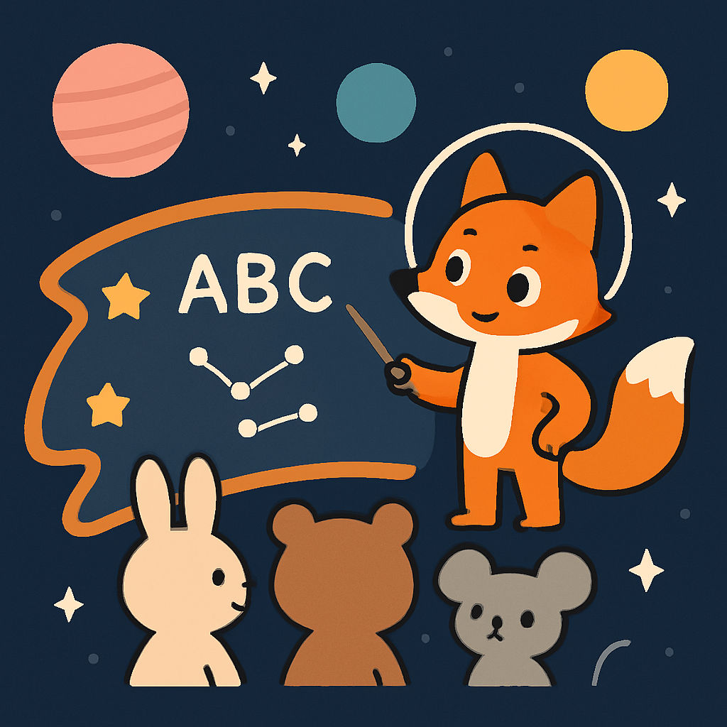 Comet Classroom With A Curious Fox painting number kit