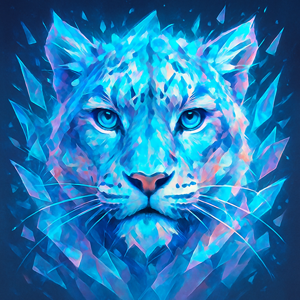 Crystal Orbit Snow Leopard paint by number