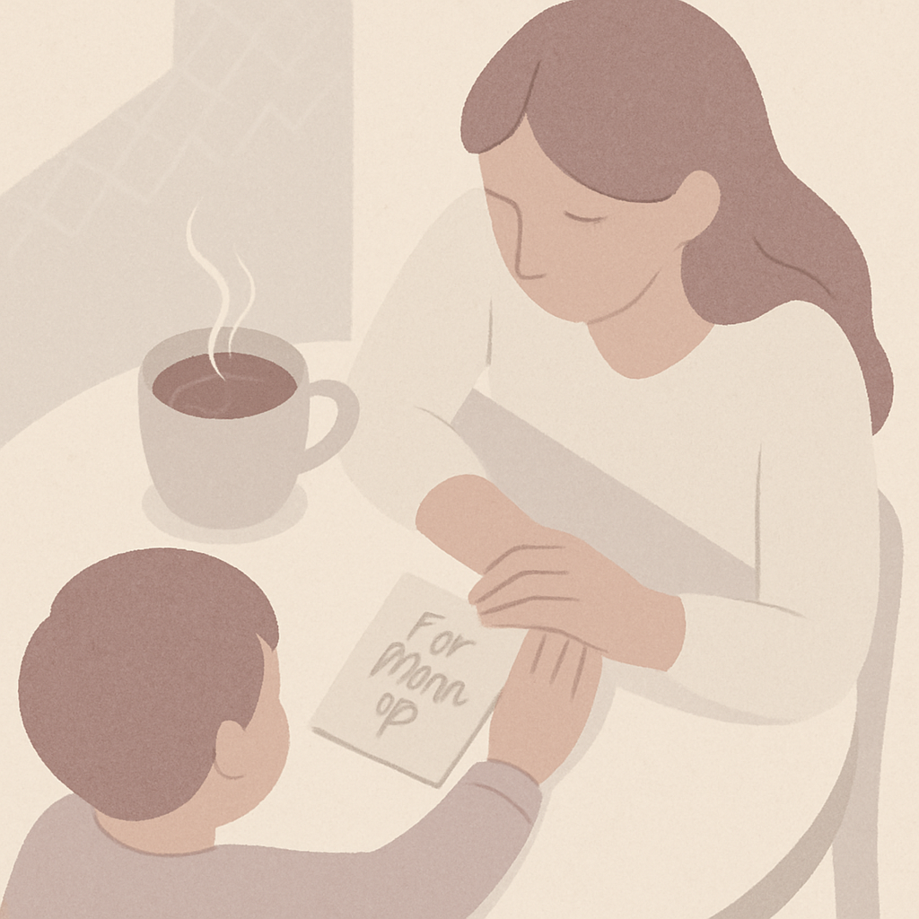 Morning Tea And Thank You Notes paint by color