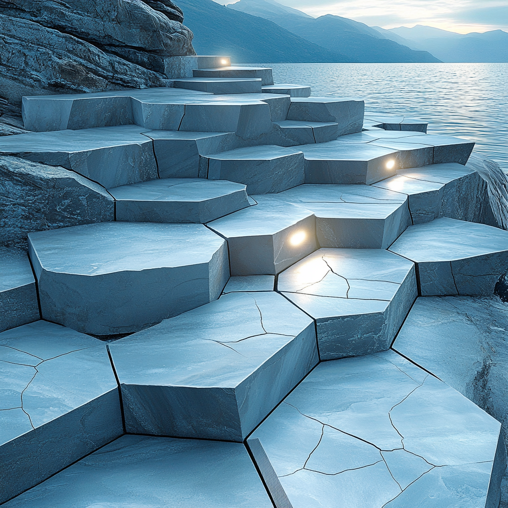 Michelangelo Inspired Basalt Circuit Labyrinth Painting by numbers kit