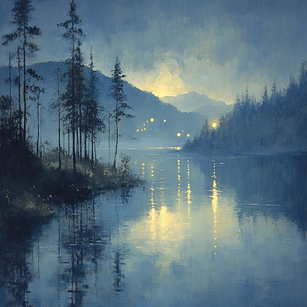 James McNeill Whistler Inspired Twilight River Numbered painting kits