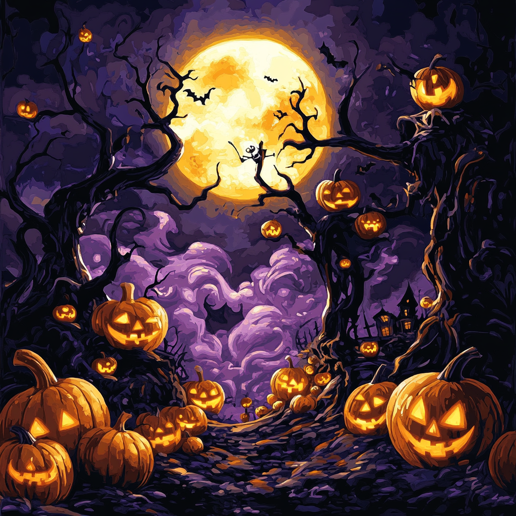 Jack Skellington’s Fun Halloween Festival Disney Inspired Painting by numbers kit