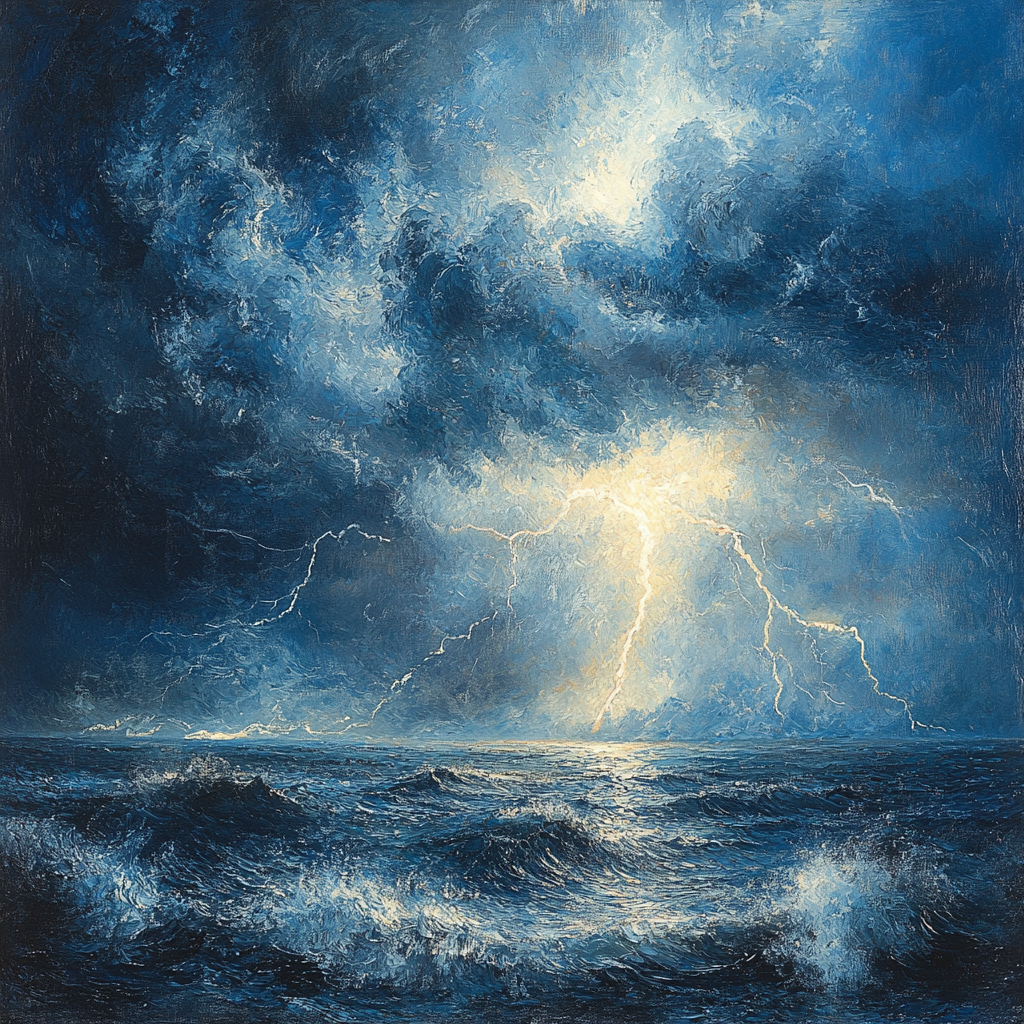 JMW Turner Inspired Thunderstorm DIY paint by numbers