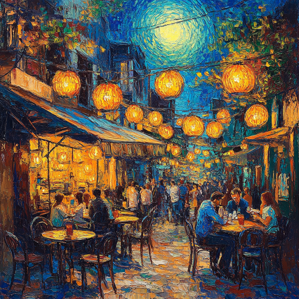 Vincent Van Gogh Inspired Night Café paint by color