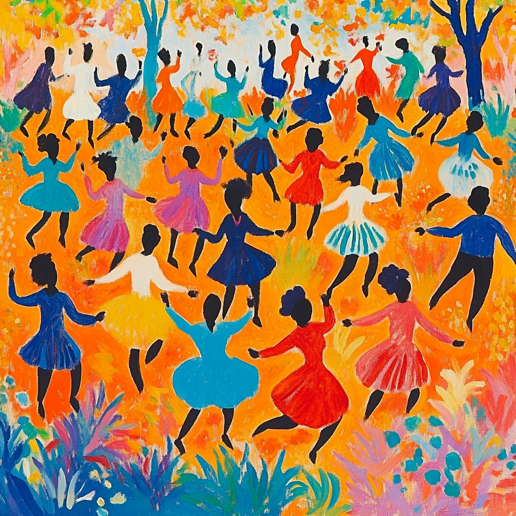 Henri Matisse Inspired Joyful Dance paint by numbers