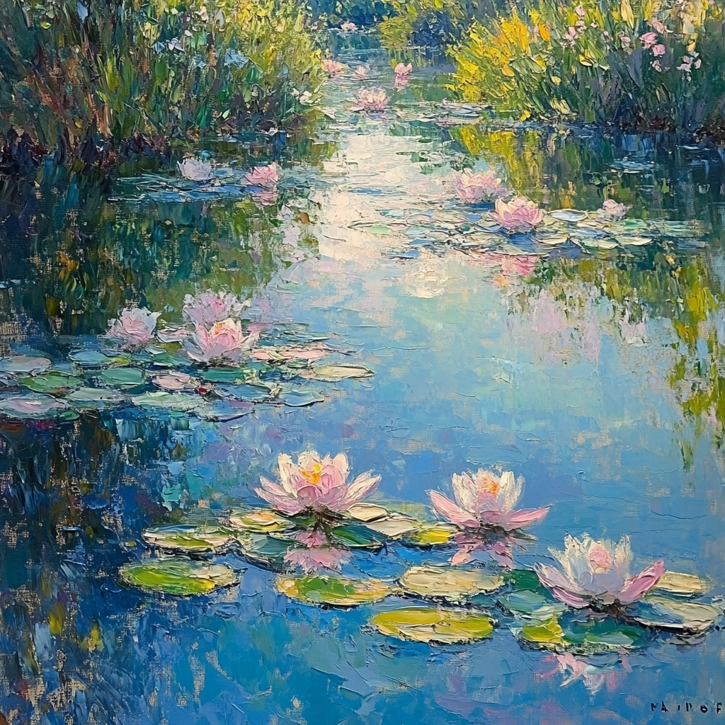 Claude Monet Inspired Water Lilies painting number kit