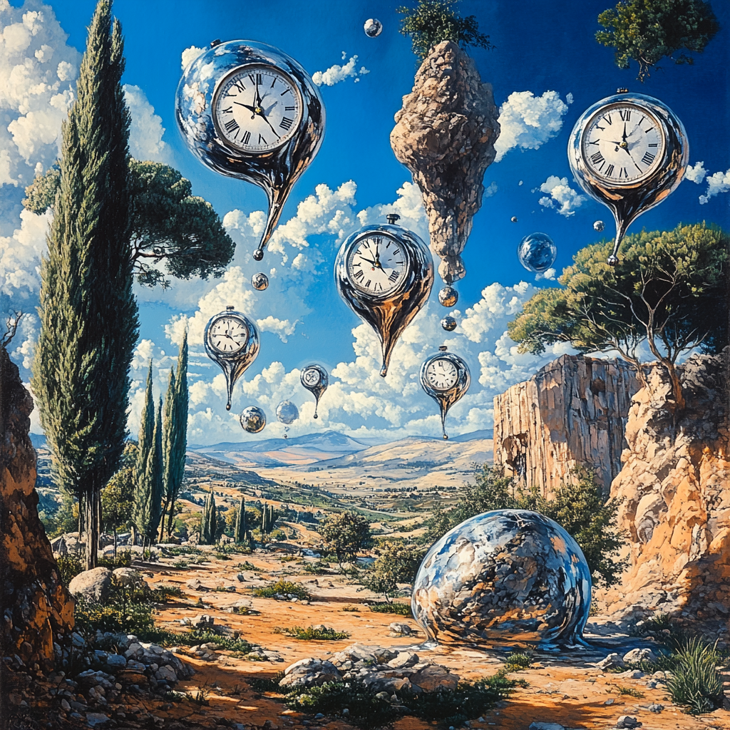 Salvador Dali Inspired Surreal Landscape Numbered painting kits