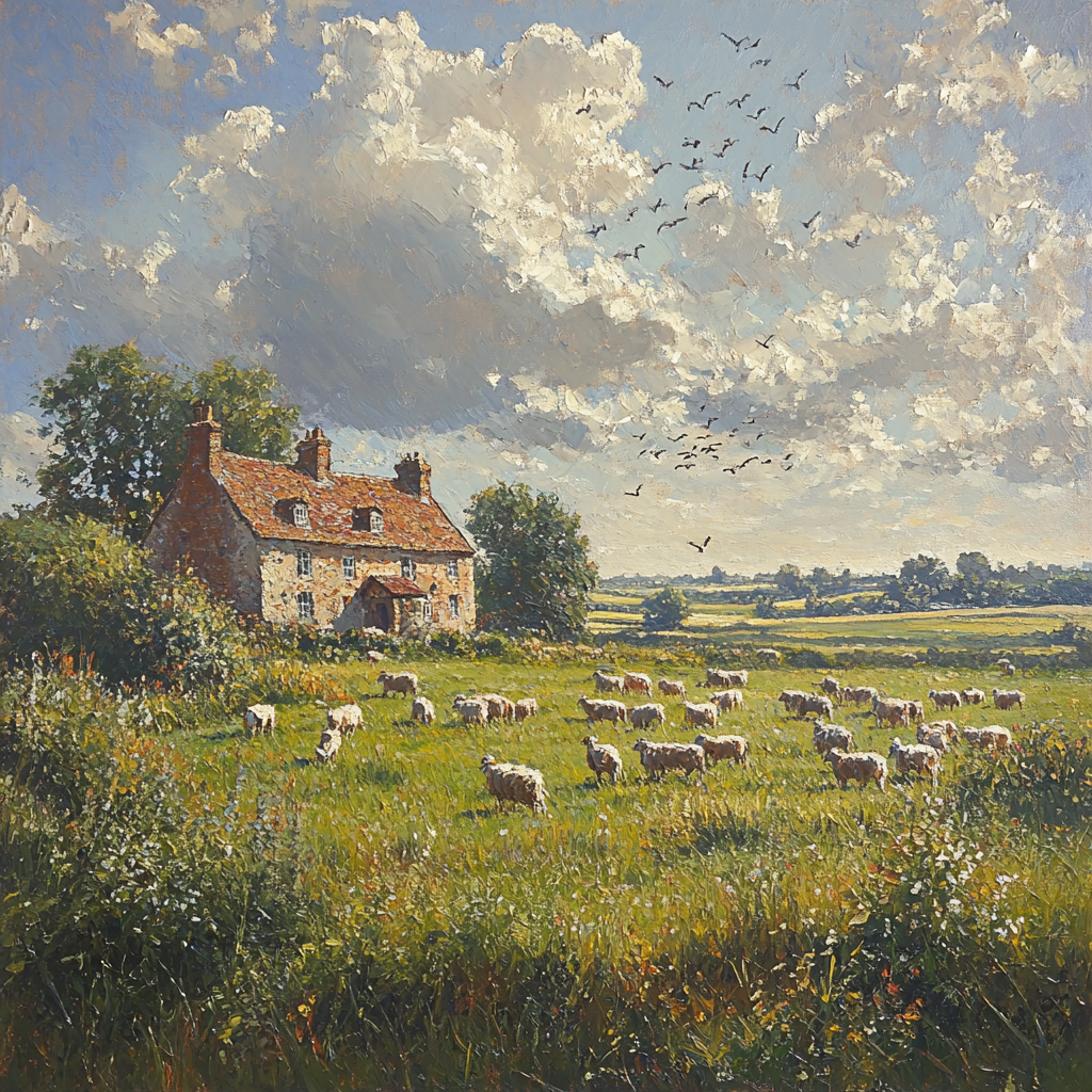 John Constable Inspired Rustic Countryside paint by numbers