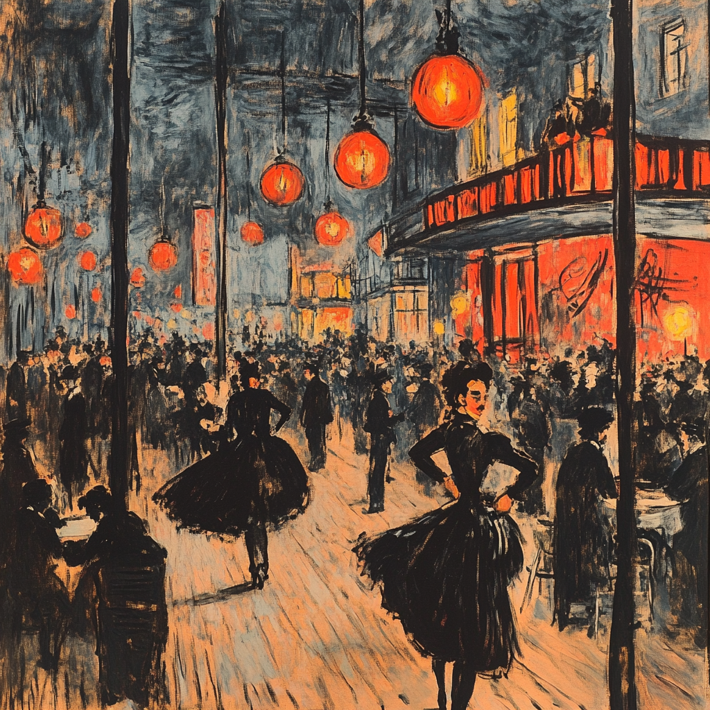 Henri De Toulouse-Lautrec Inspired Moulin Rouge Numbered painting kits