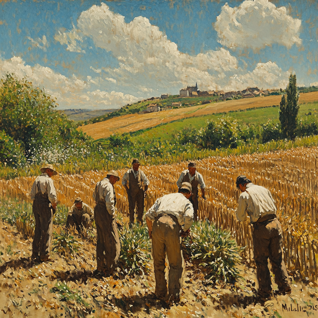 Jean-François Millet Inspired Peasant Life Numbered painting kits