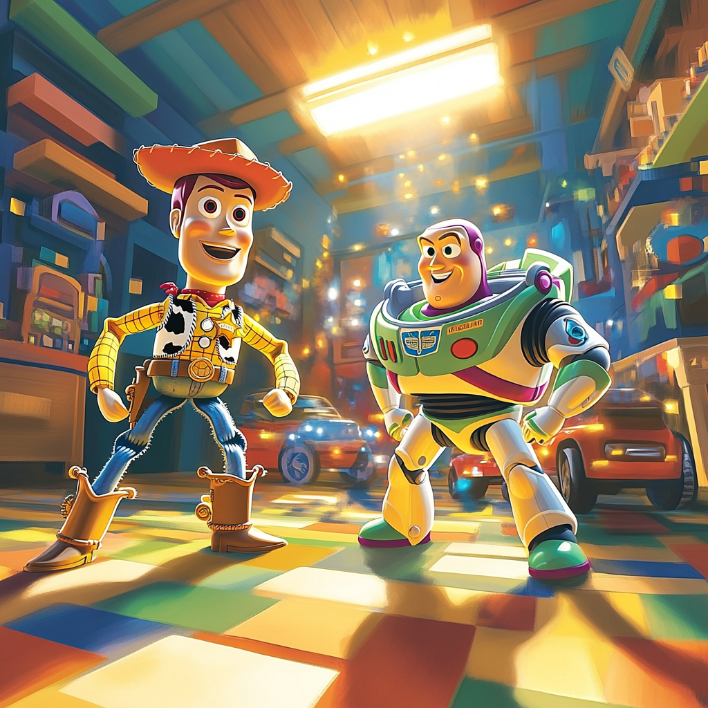 Buzz Lightyear And Woody’s Toy Room Quest Disney Inspired Paint by numbers art