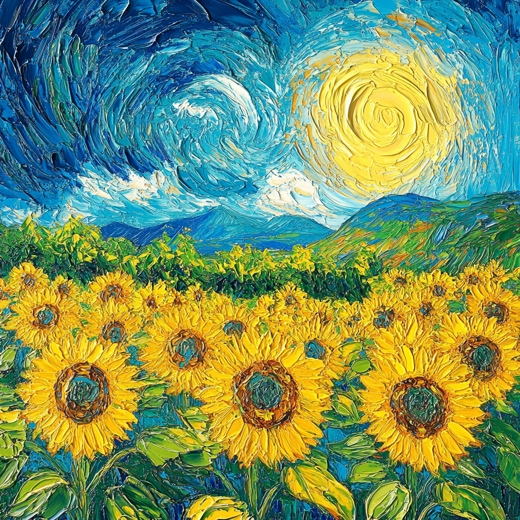 Vincent Van Gogh Inspired Sunflower Garden Paint by numbers kits