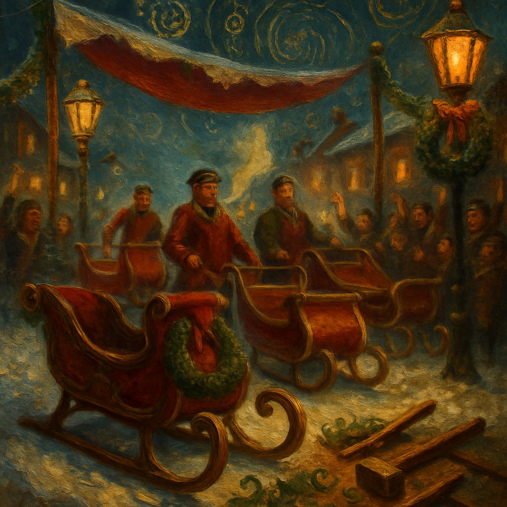 Sleighmakers Lantern Parade painting number kit