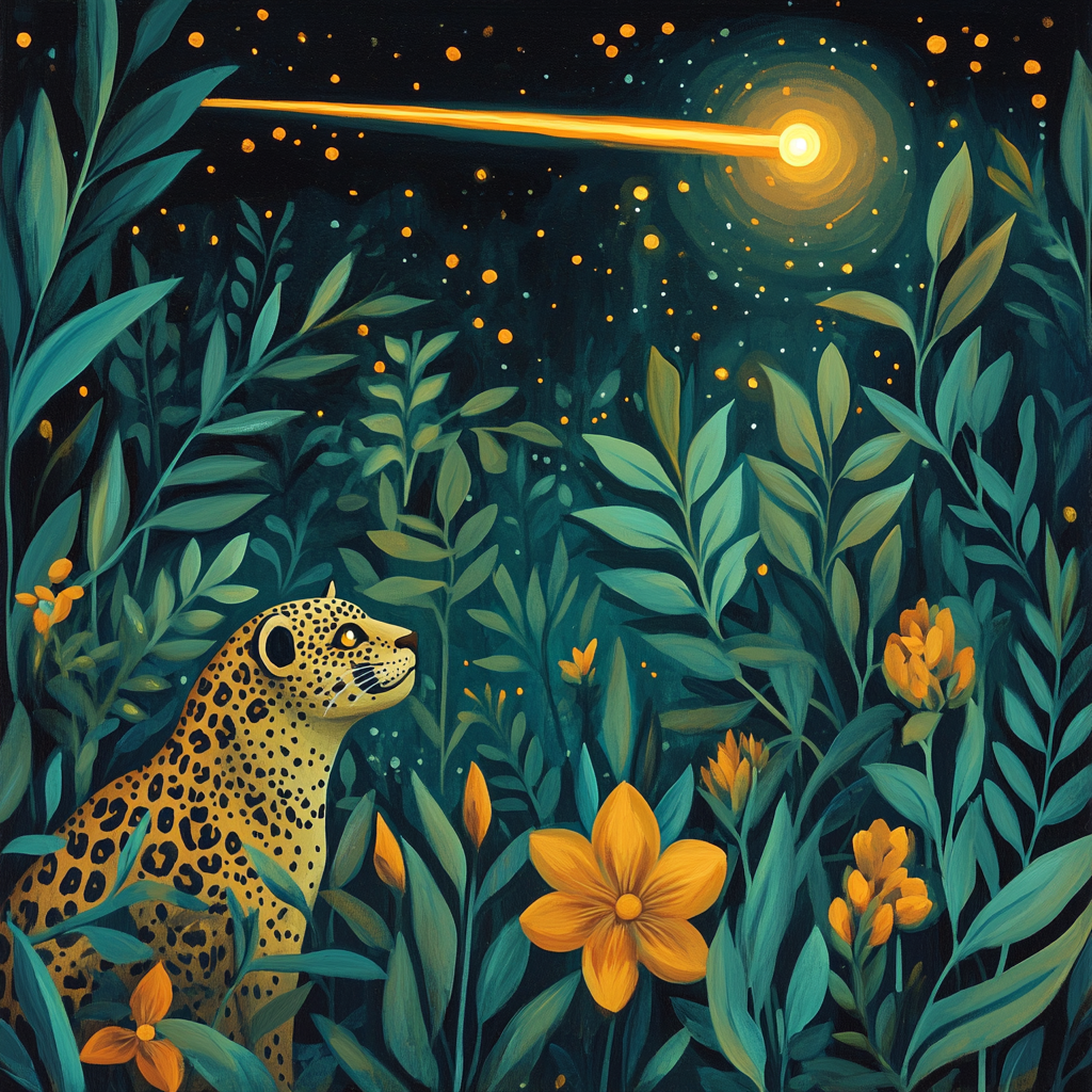 Henri Rousseau Inspired Jungle Comet Numbered painting kits