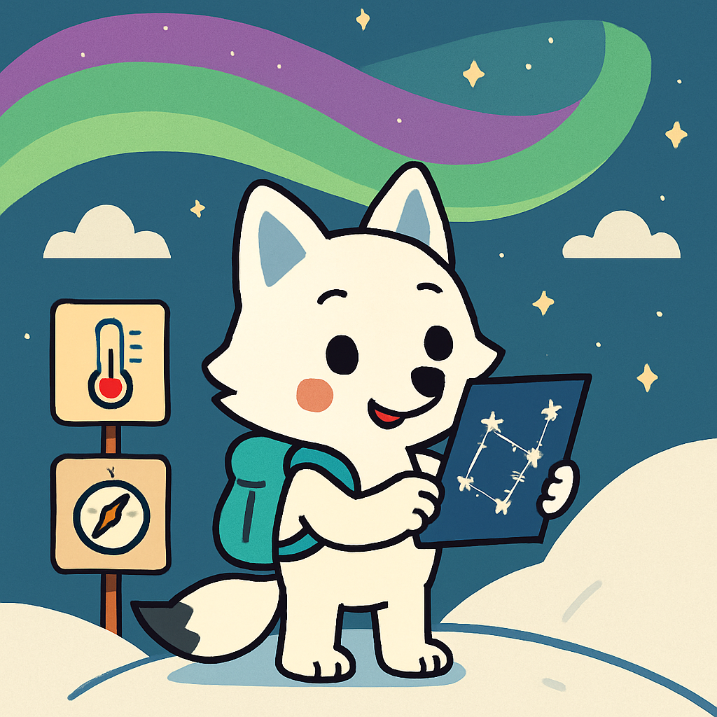 Aurora Arctic Fox Science Camp DIY paint by numbers