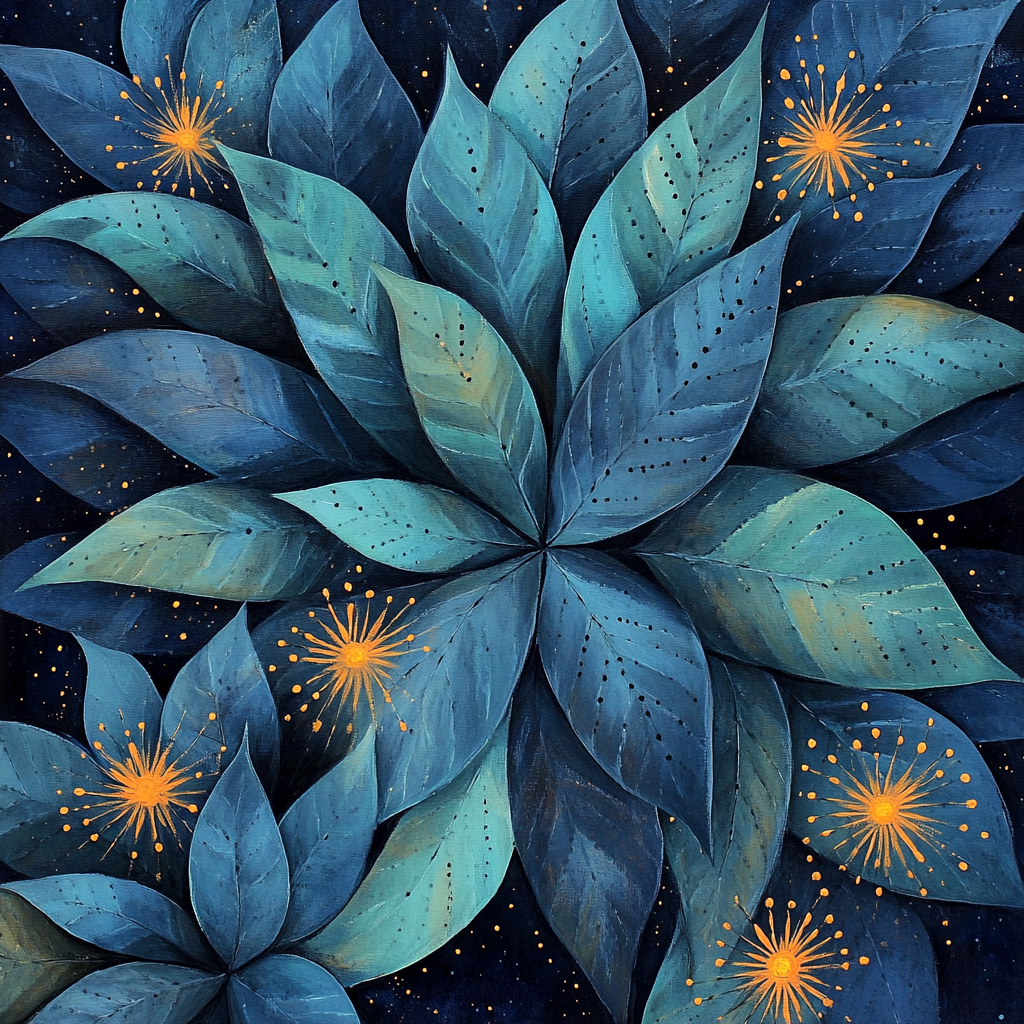 Frida Kahlo Inspired Moonlit Agave Echoes paint by number