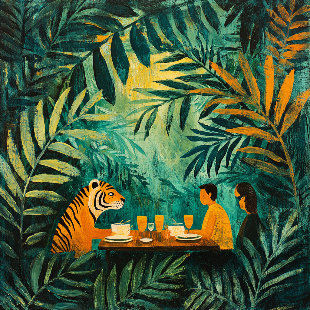 Henri Rousseau Inspired Jungle Picnic Painting by numbers kit