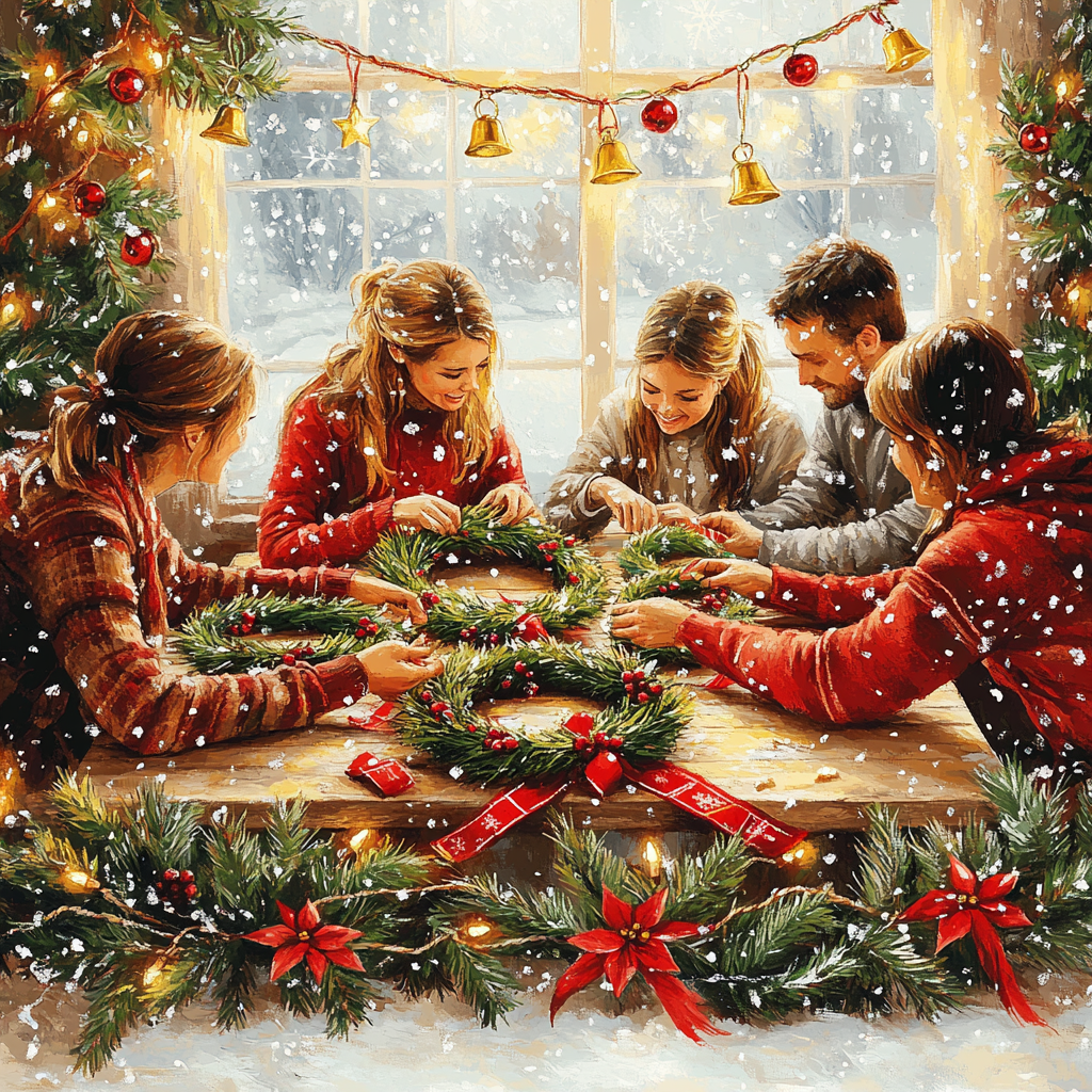 Wreath Workshop Friends Paint by numbers kits