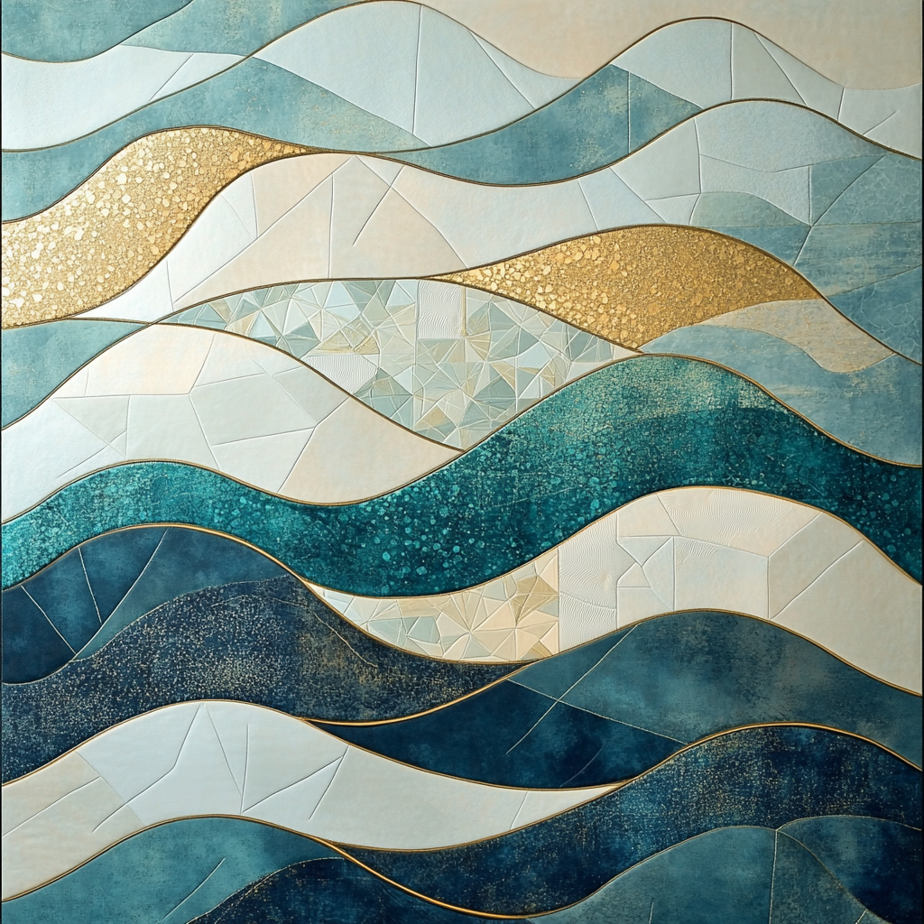 Gustav Klimt Inspired Ornamental Glacier Flow DIY paint by numbers