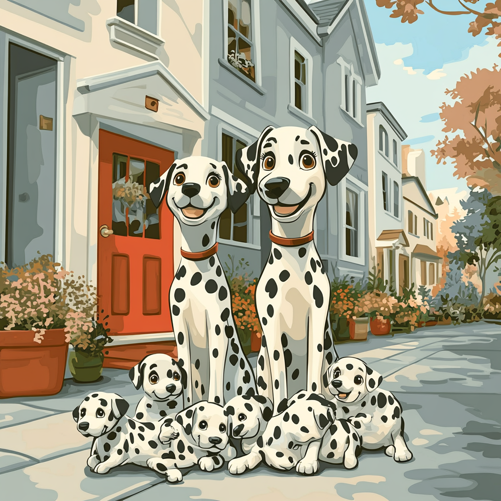 Pongo And Perdita Puppy Parade Disney Inspired Painting by numbers kit