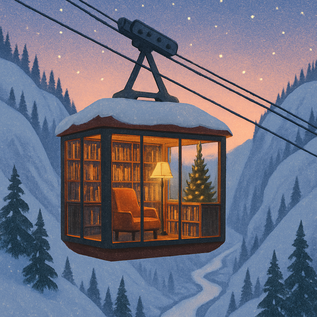 Christmas Gondola Library Over The Gorge paint by number