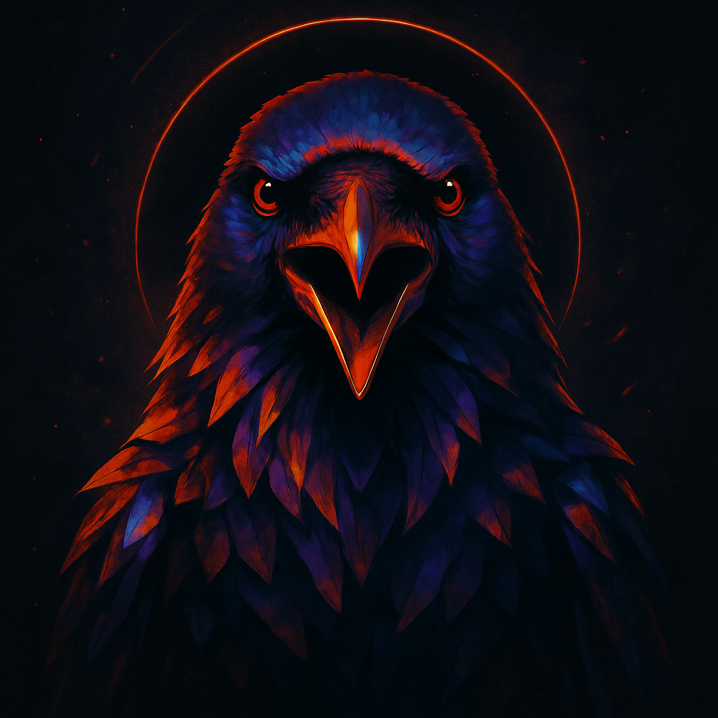 Vivid Ember Raven Eclipse Numbered painting kits