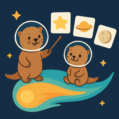 Comet Classroom With Astro Otters Paint by numbers kits