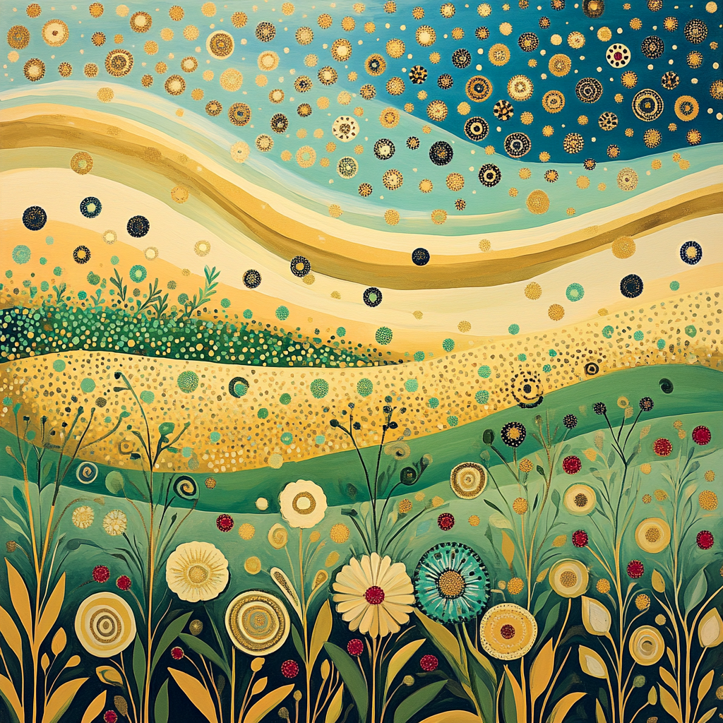 Gustav Klimt Inspired Comet Meadow Tapestry Paint by numbers kits