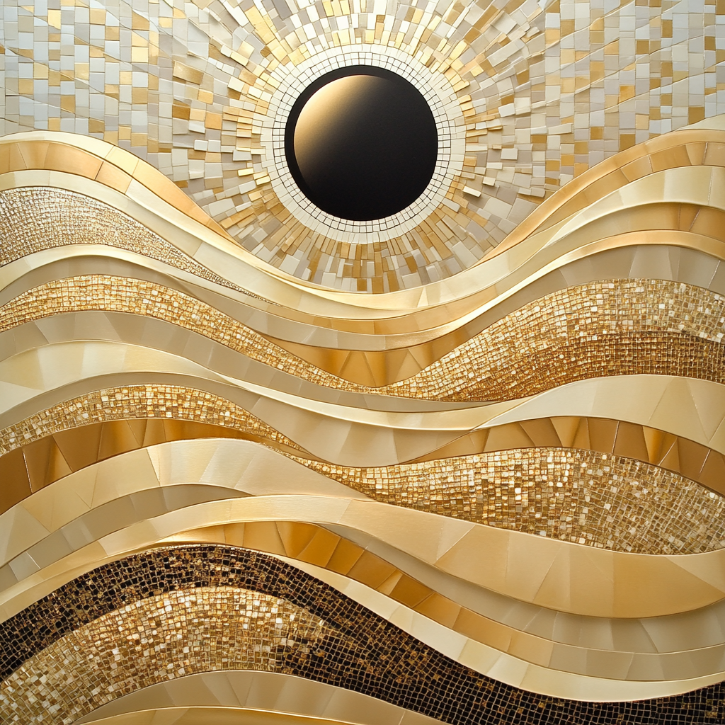 Gustav Klimt Inspired Eclipse Over Golden Dunes Painting by numbers kitGustav Klimt Inspired Eclipse Over Golden Dunes - DIY Painting By Numbers Kit - Image 5